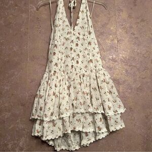 Floral Mini Halter Dress